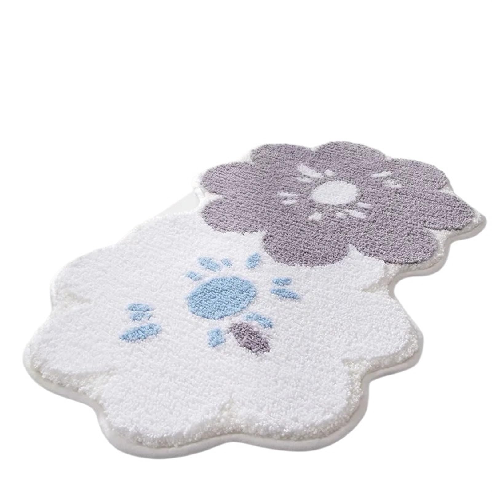 Tappeto da bagno Tappetino da bagno Tappeto da doccia morbido antiscivolo Tappeto da bagno carino in microfibra Tappetini spessi (Color : grigio, Size : 53x90cm)