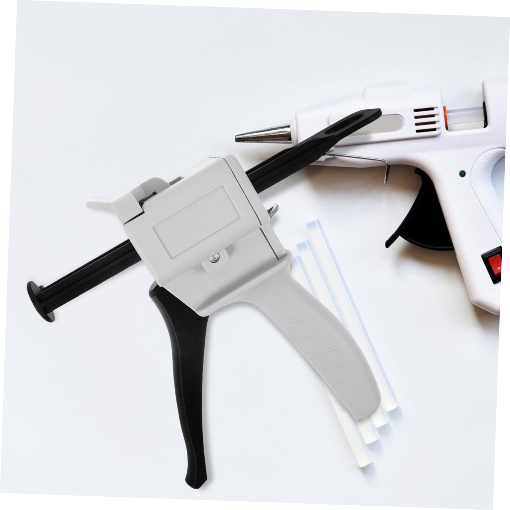 KALLORY Hot Melt Glue Sprayer Tool Manual Metal Squeeze for Plastic Glue Mixing Dispenser