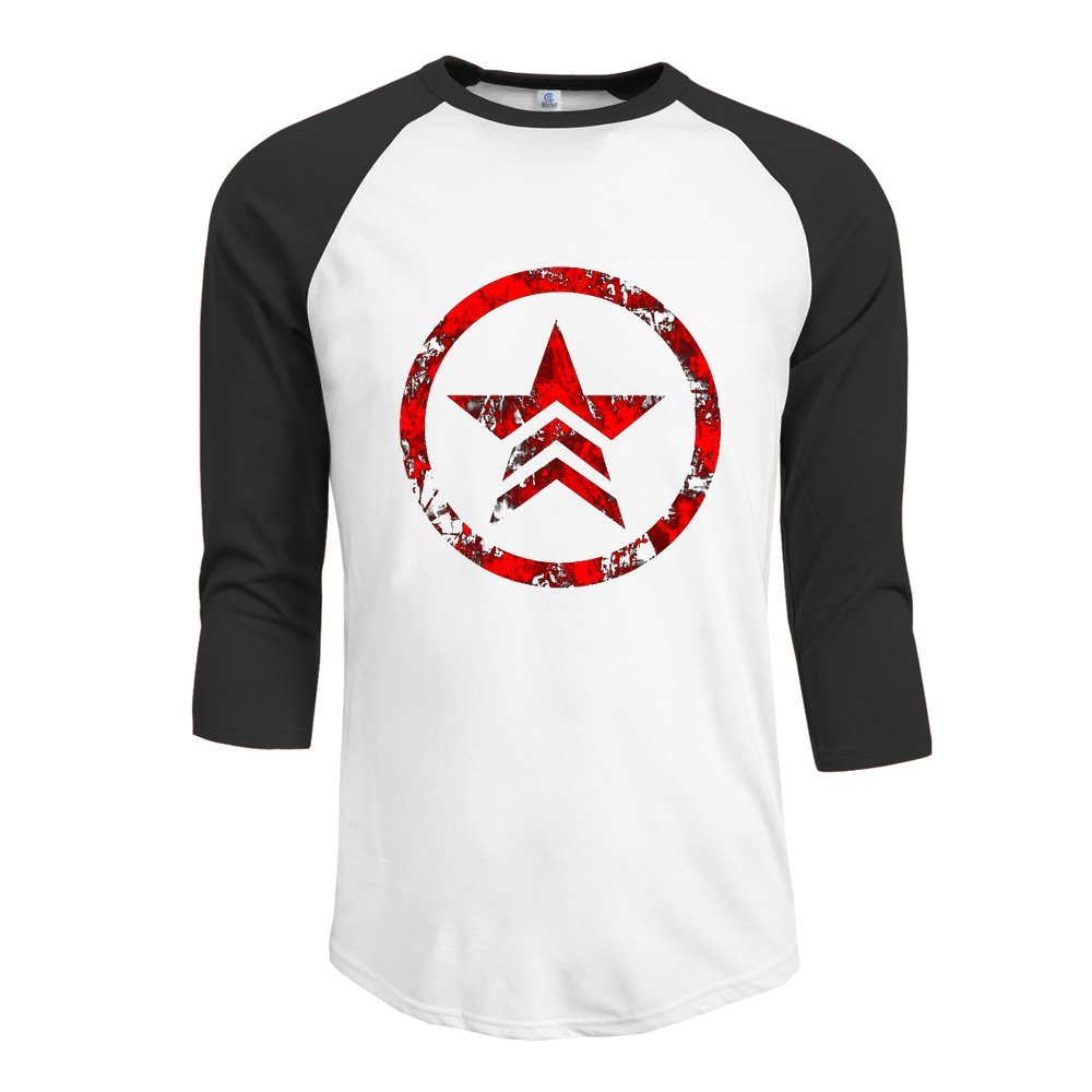 Mass Effect Trilogy Ganme Mens 3/4 Sleeve Raglan Shirt Classic