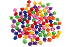 100 Pcs Colorful Sparkle Pets: Vibrant Tinsel Balls for Feline Fun