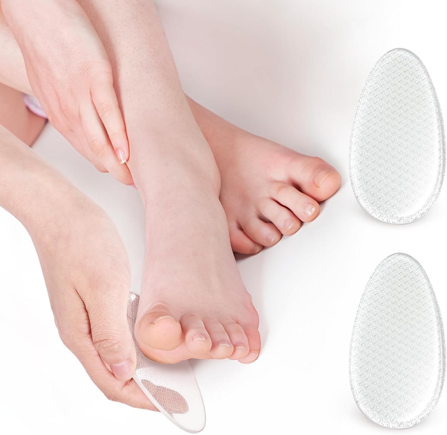 1 Pack Glass Foot File Callus Remover for Feet, Foot Scrubber Pedicure Tool for Women and Men (Transparent)