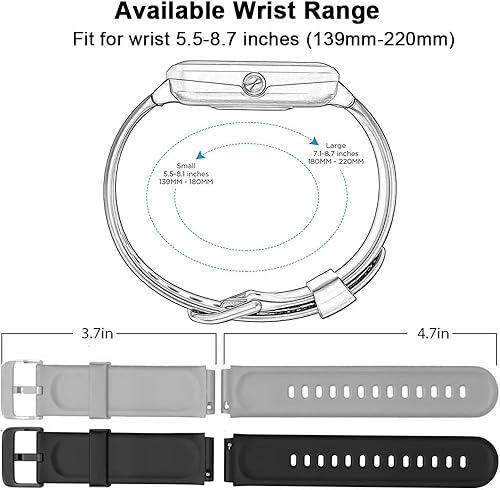 Miniatura 5 de Correas de repuesto de silicona para reloj inteligente ID205L ID205S ID205U ID205G ID205G ID205 Veryfitpro Smart Watch Banda de repuesto para SW021