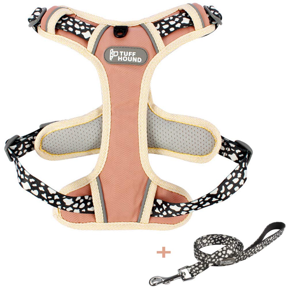 Arnés Reflectante para Cachorros, No Tire Arnés para Perros para Perros pequeños medianos Grandes, Juegos de arneses y Correas para Perros Chaleco Acolchado con arnés de Bulldog Francés,L
