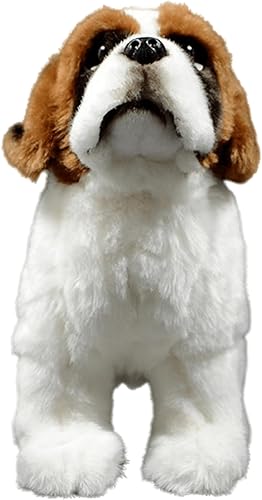 Miniatura 6 de FRANKIEZHOU San Bernardo - Peluche de perro marrón de 10.24 pulgadas, juguete de peluche para cachorro, peluche de perro, juguetes suaves para