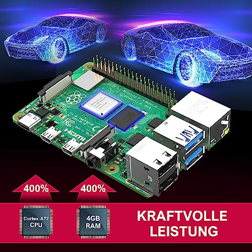 Raspberry Pi 4 Modell B 4 GB RAM, Cortex-A72 64 Bit Wi-FI Bluetooth (4 GB RAM) – Bild 3