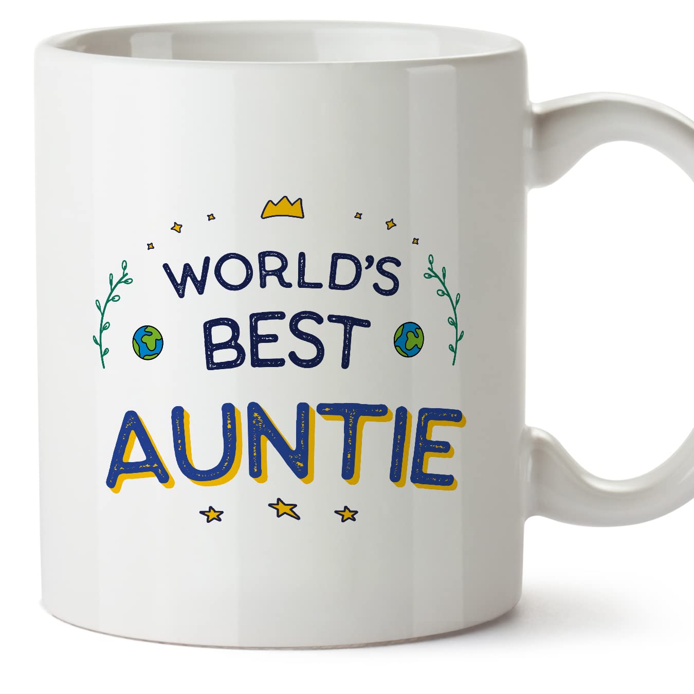 MUGFFINS Aunt Mug - in English - World's Best - Funny Gift - Ceramic 11oz Mug