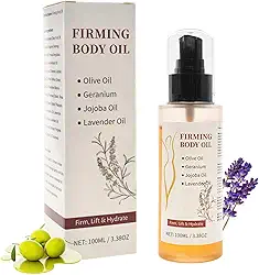 Óleo corporal firmador e óleo corporal após o banho para braços, peito, coxas e barriga, aperta, nutre e suaviza a pele - Fórmula hidratante com óleo de amêndoa, óleo de jojoba e lavanda, óleos
