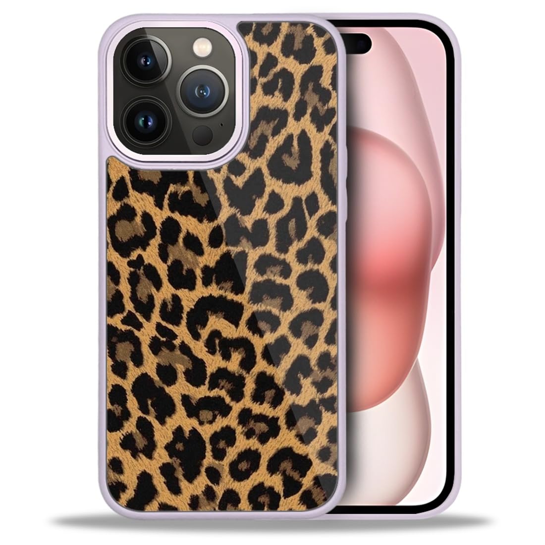 Coque antichoc iPhone 14 Pro Max léopard violette pour éviter les bris d'écran de 6,7" - 8