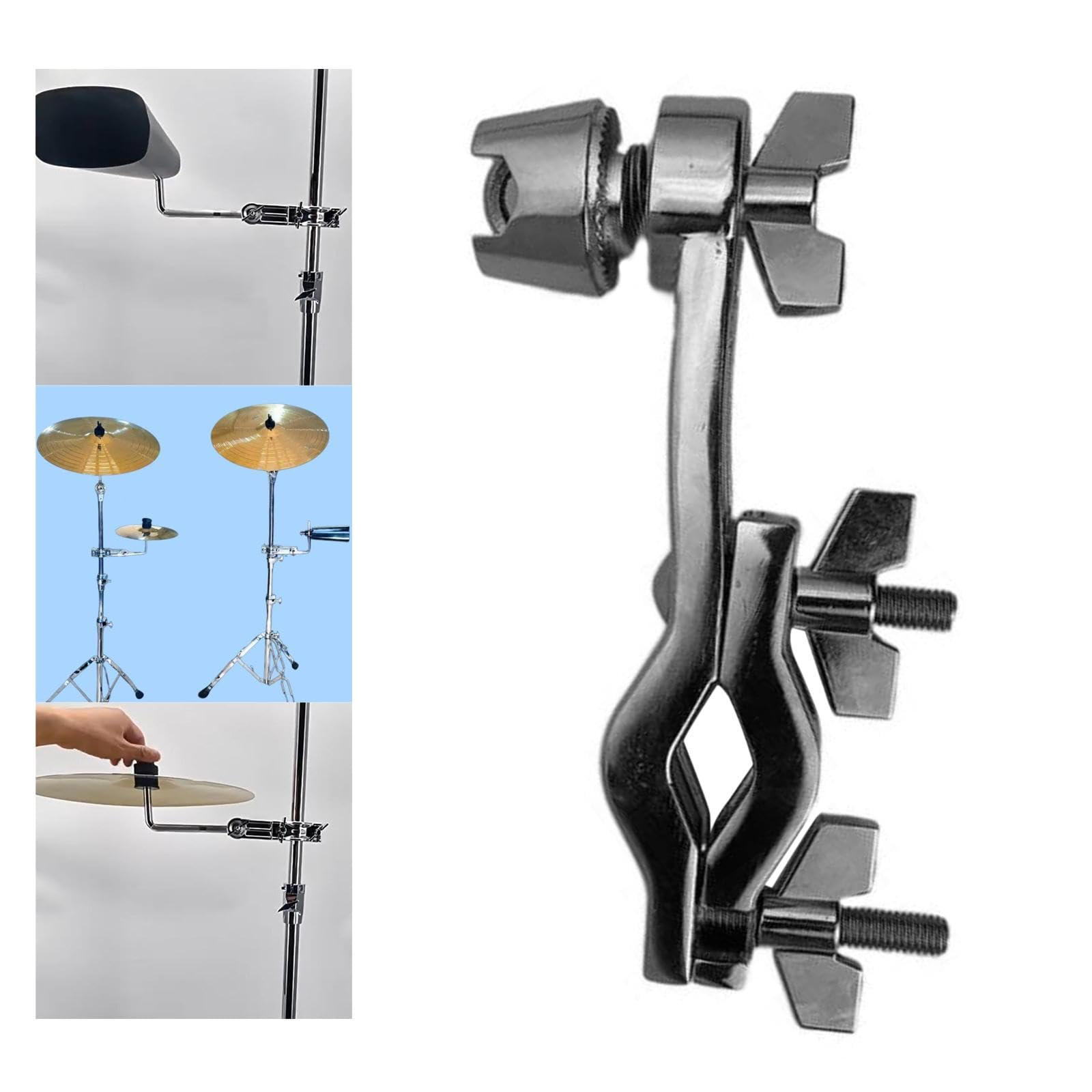 Abrazadera de Extensión para Soporte de Tambor, Soporte Profesional, Abrazaderas de Extensión para Tambores, Accesorios para Tambores