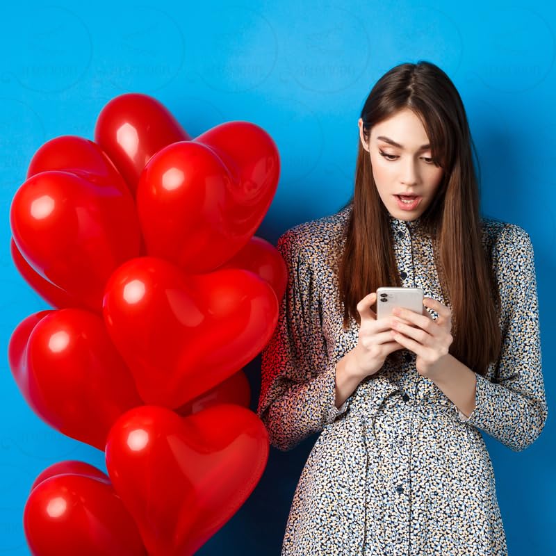 Image of AFTERLOON Biodegradable Balloons 24 pcs Clear Transparent 12 Inch Heart Shaped, Natural Rubber Latex Plastic-Free Alternative Durable Thickened Extra Strong Helium Float, Proposal Marriage Wedding