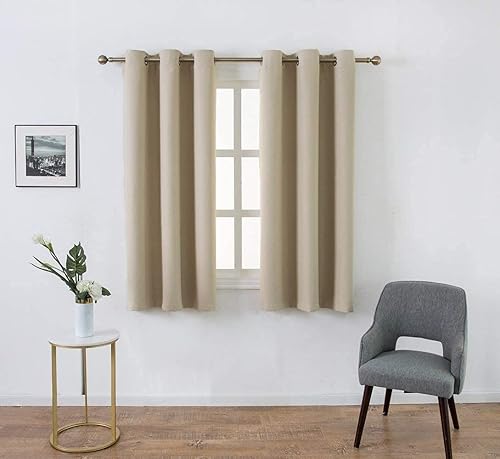 Vista 26 de Mangata Casa - Cortinas opacas para dormitorio, 2 paneles, cortinas térmicas para ventana, para sala de estar, cortinas que oscurecen. Azul marino