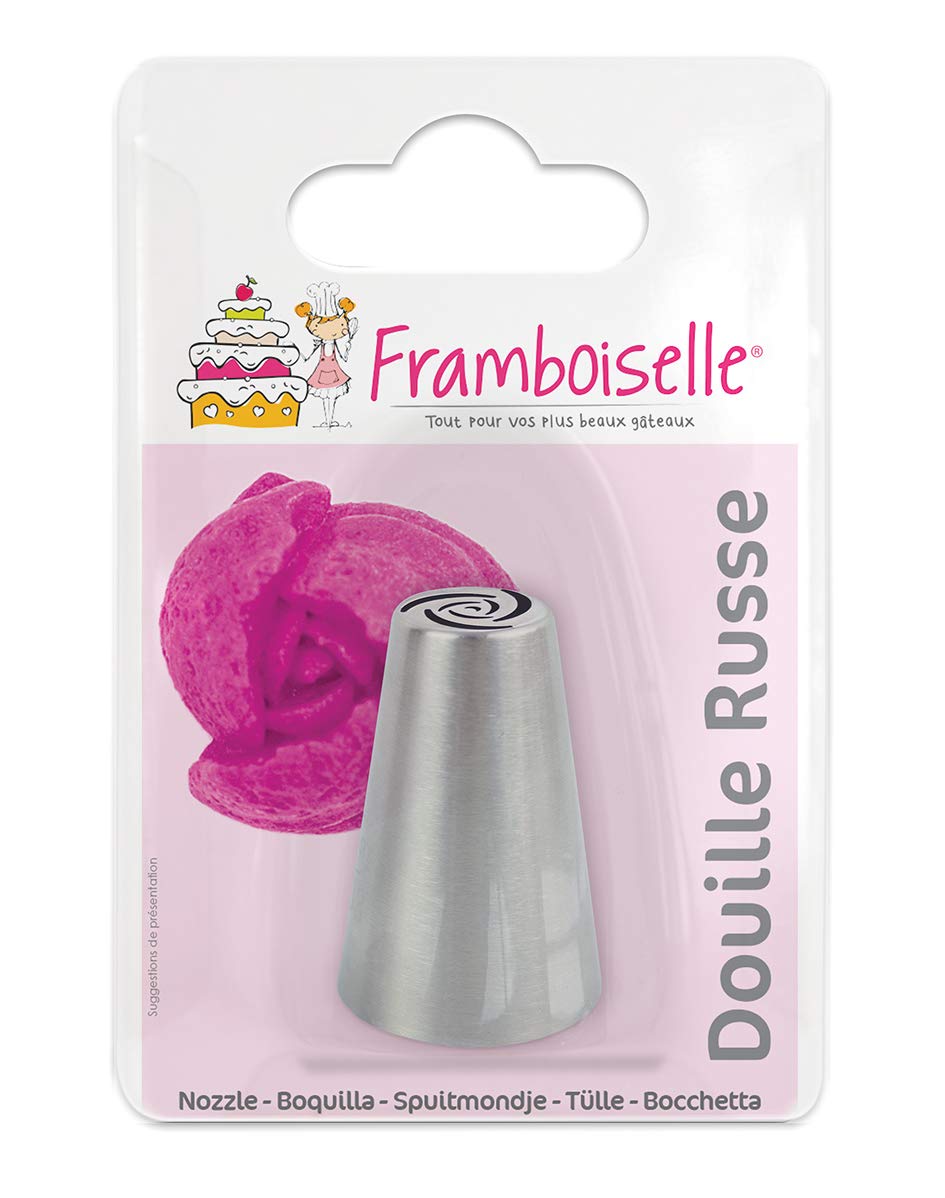 Framboiselle Rosas 9051 - Boquilla Rusa De Acero Inoxidable Para Hacer Diámetro 1,8 X Diámetro 3 X Altura 3,8 Cm