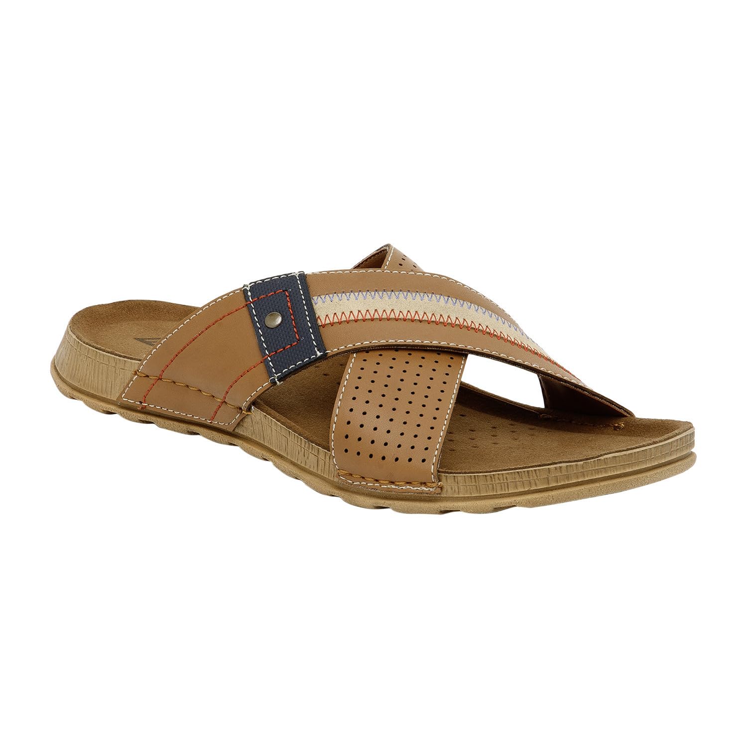 INSOFT Mens Slip-On Tan Sandal | Hand Stitched | Comfortable Footbed |Classic Design | Breathable | Slip Resistant Sandal | 6 UK (B0CZRX6J66) Amazon Price History, Amazon Price Tracker
