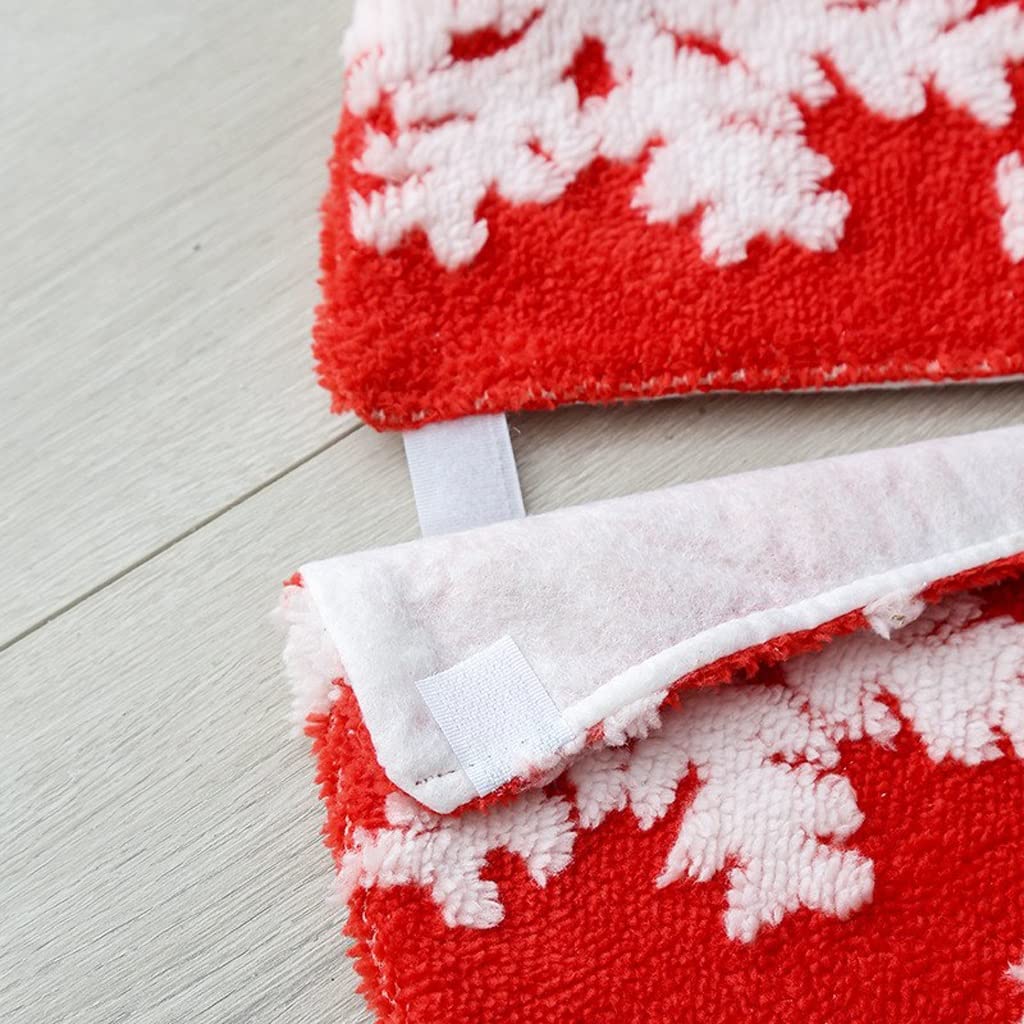 Tappeto sottostante Decorazione per albero di Nata Gonna for albero di Natale in flanella con fiocchi di neve bianchi, ideale come regalo for la casa, for feste e feste(Rosso,35inch/3ft)
