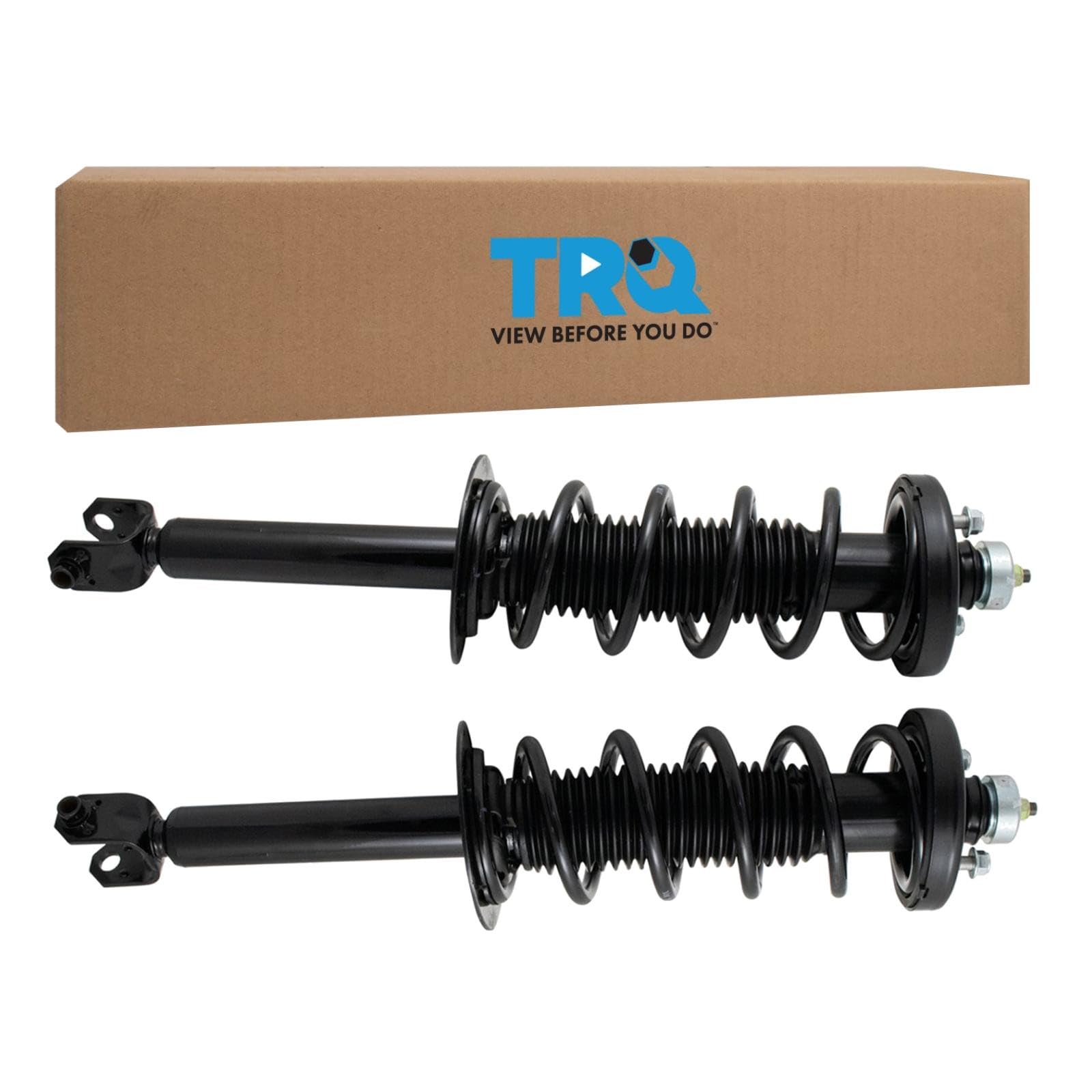 TRQ Rear Shock &amp; Spring Strut Assembly Set Driver &amp; Passenger Side Compatible with 2013-2017 Honda Accord