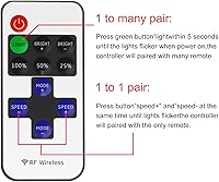 Vista 2 de Mini control remoto inalámbrico RF para luces de tira LED de un solo color 3528 5050, control remoto inalámbrico con conector, atenuador de luz