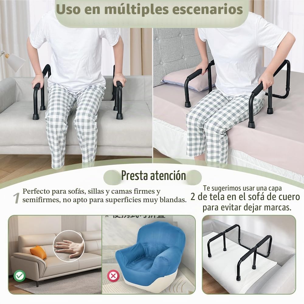 Rieles de sofá para personas mayores, ayudantes de pie, dispositivos de asistencia de elevación de sillas para personas mayores, bastón de sofá para discapacitados, ayuda de movilidad de pie