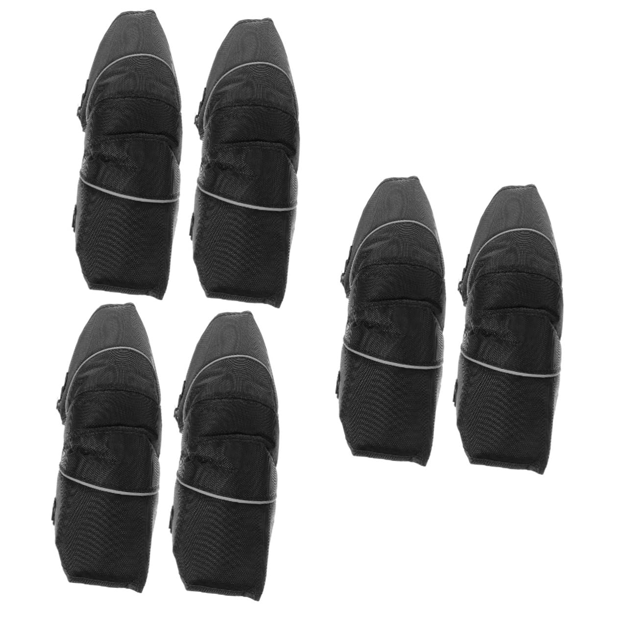 VALICLUD 6pcs Adjustable Protective Knee Pads for Motorcycle Riding Lightweight Pu Material High Impact-Resistant Guard for Sports and Daily Activities Comfortable Knee Protection