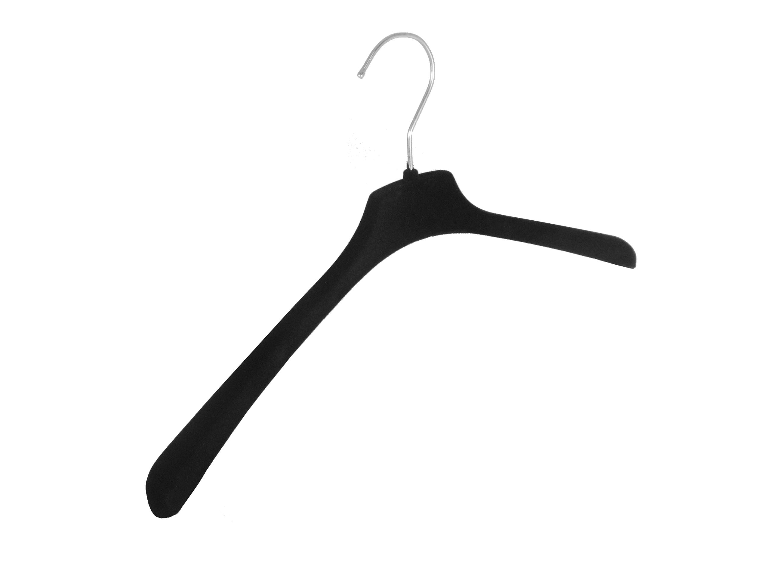 Samt Kleiderbügel für Oberteile & Blusen, 38 cm, schwarz, 15 Stück