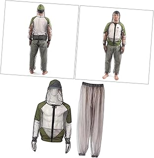 BESPORTBLE Conjunto De Calças Paletó Jaqueta Esportiva Conjunto Moletom Jaqueta Com Capuz Vestido De Verão Roupas De Trabalho Terno De Pesca Esportes Cinza Jaqueta De Rede Protetora