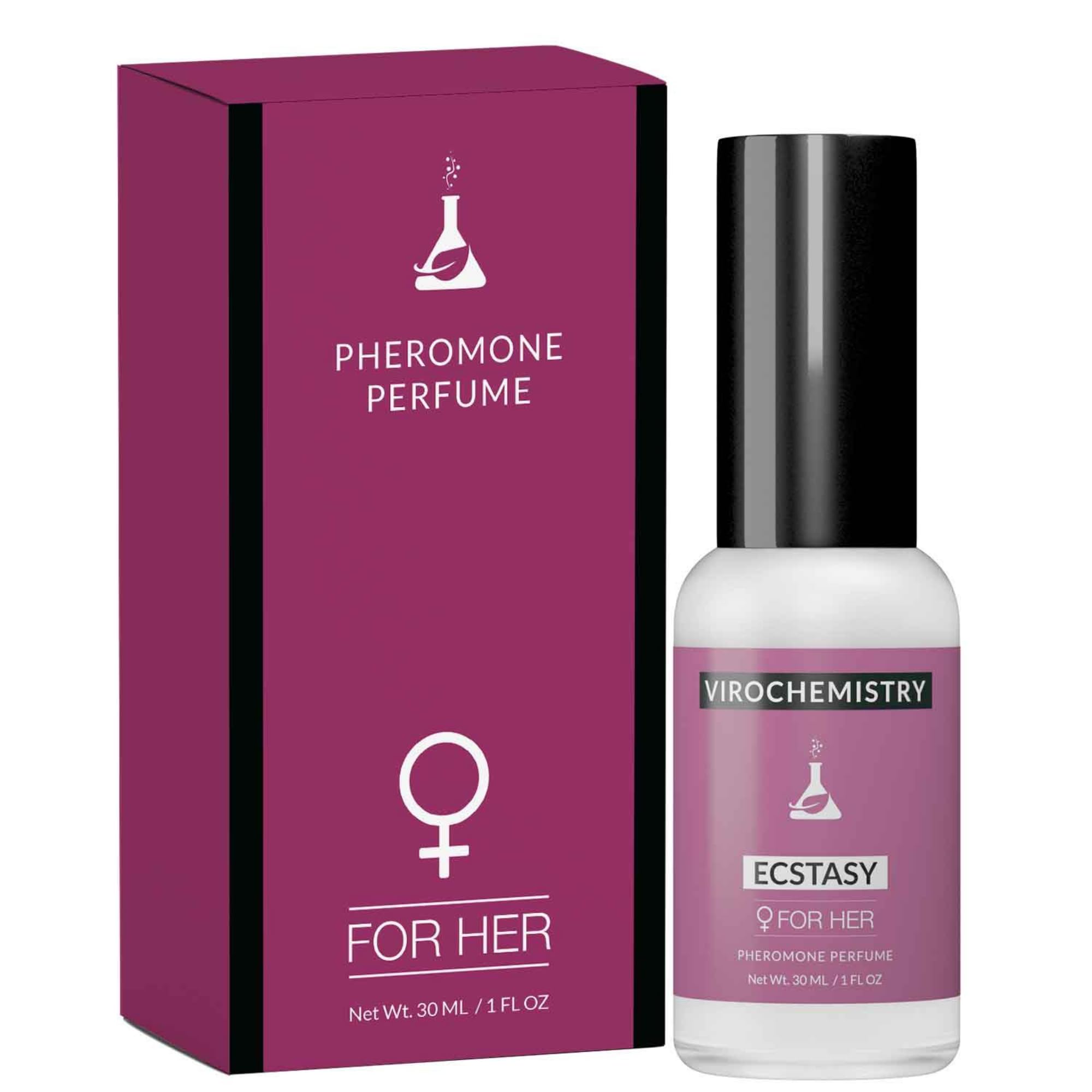 Pheromones For Women (Ecstasy) - Elegant, Ultra Strength Organic Fragrance Body Perfume (1 Fl. Oz)