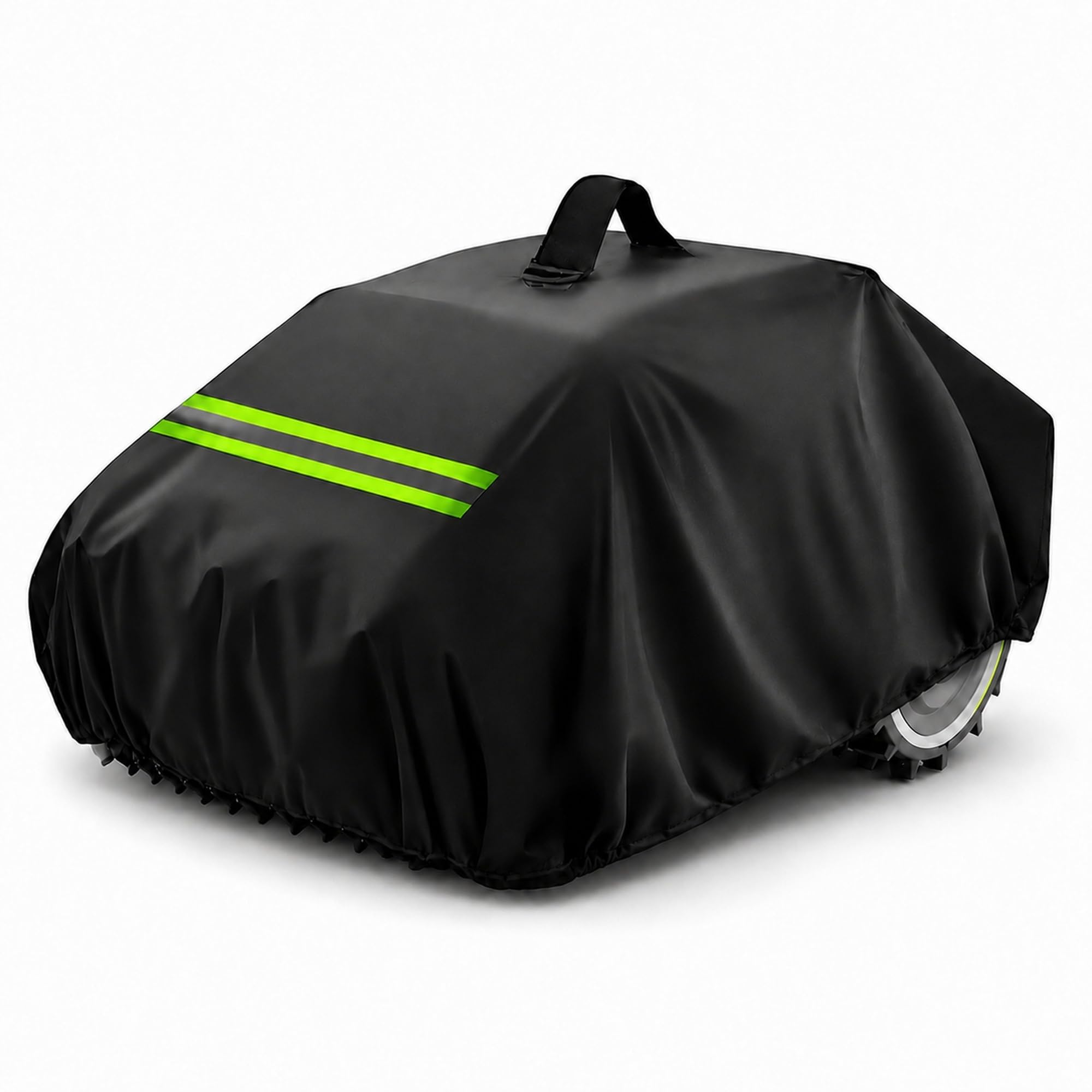 DCYBDL Robot Lawnmower Cover for Flymo UltraLife 1200, 600D Waterproof Oxford Robot Lawn Mower Cover with Reflective Strip & Handle