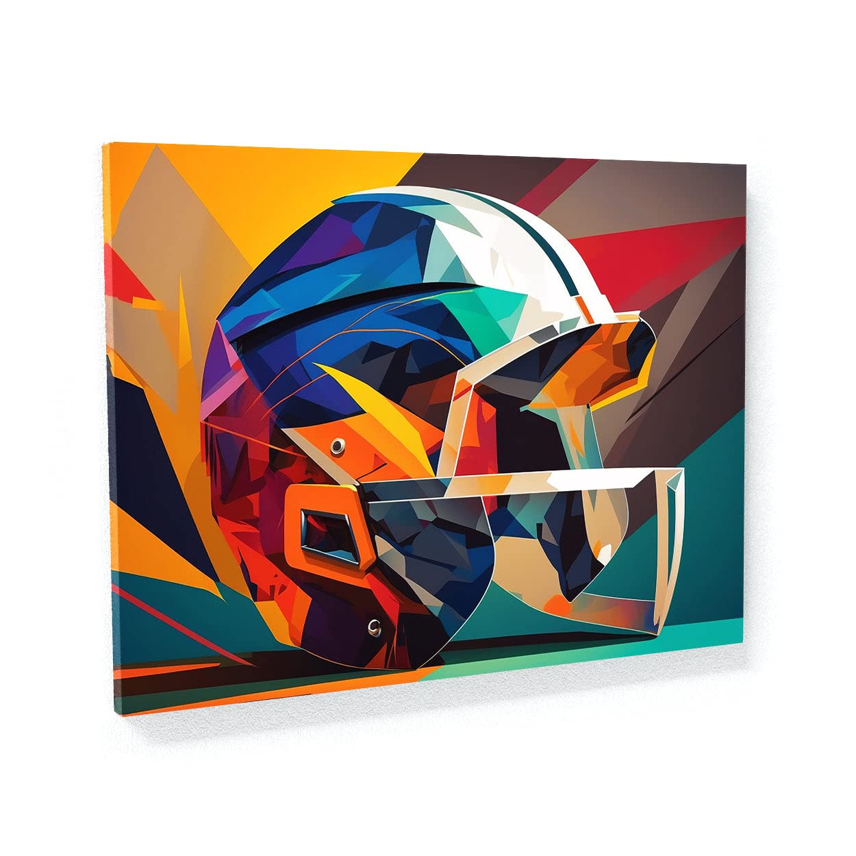 Sense Canvas Football Abstract Helmet 3 Canvas Art