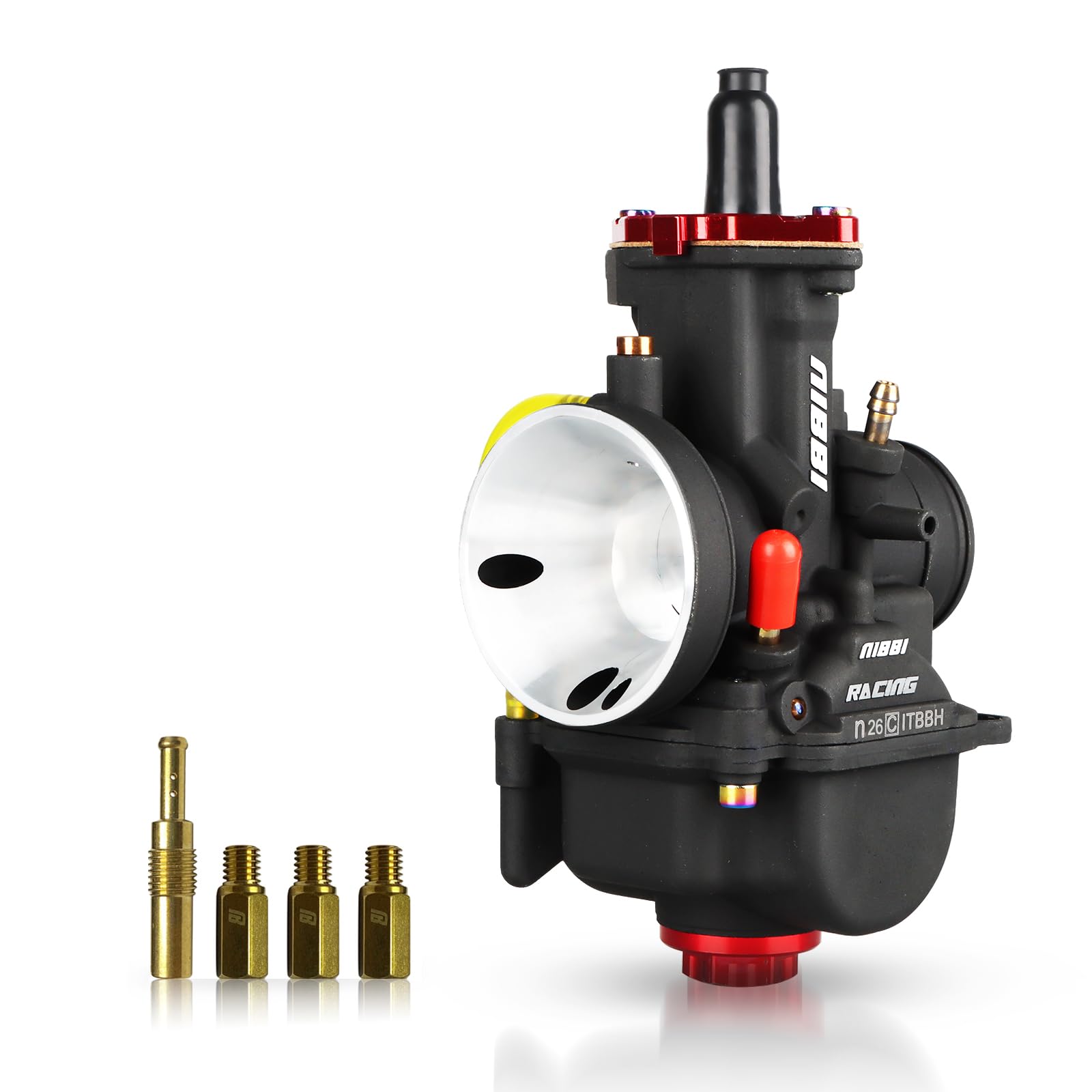 Carburetor PWK26mm,fit 150cc—200cc Motorcycle Engine with Carb Jets Motorcycle Engine with Carb Jets for Dirt Bike Mini Bike Pit Bike GY6 ATV