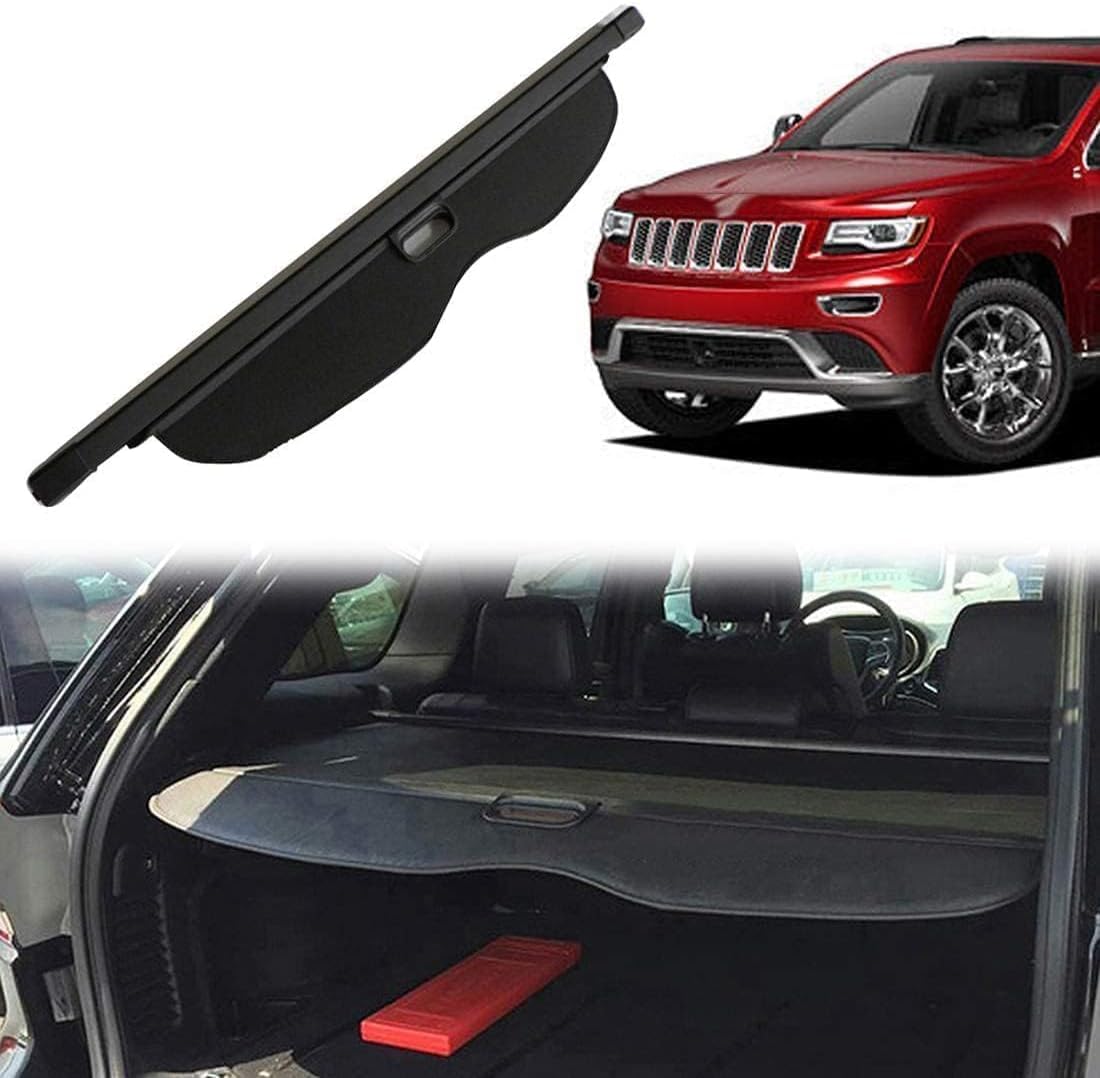Cubreobjetos retráctil de alta resistencia para maletero de Jeep Grand Cherokee 17-23