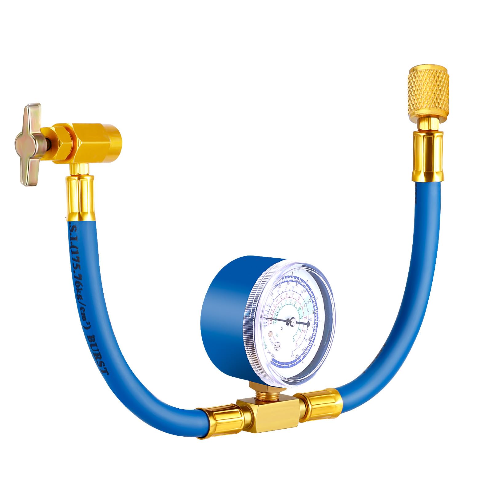 R134A R22, tubo di ricarica per aria condizionata, refrigerante per auto, tubo di riempimento con misuratore, adattatore per tubo di raffreddamento, refrigerante, set di ricarica per aria condizionata