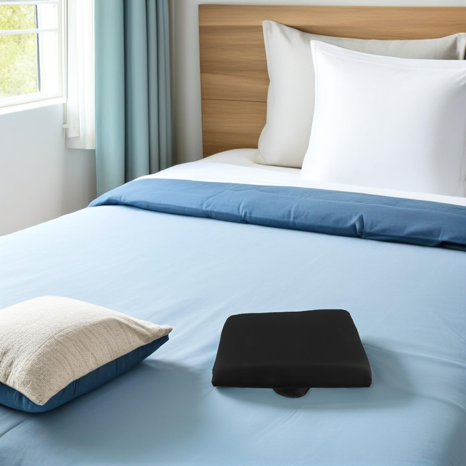 Gatuida Cuscino per Lettino da Massaggio in Schiuma Memory ad Alta Densità, Poggiatesta Portatile Nero per Massaggi Viso e Rilassamento, Supporto Ergonomico per Spa e Uso Domestico