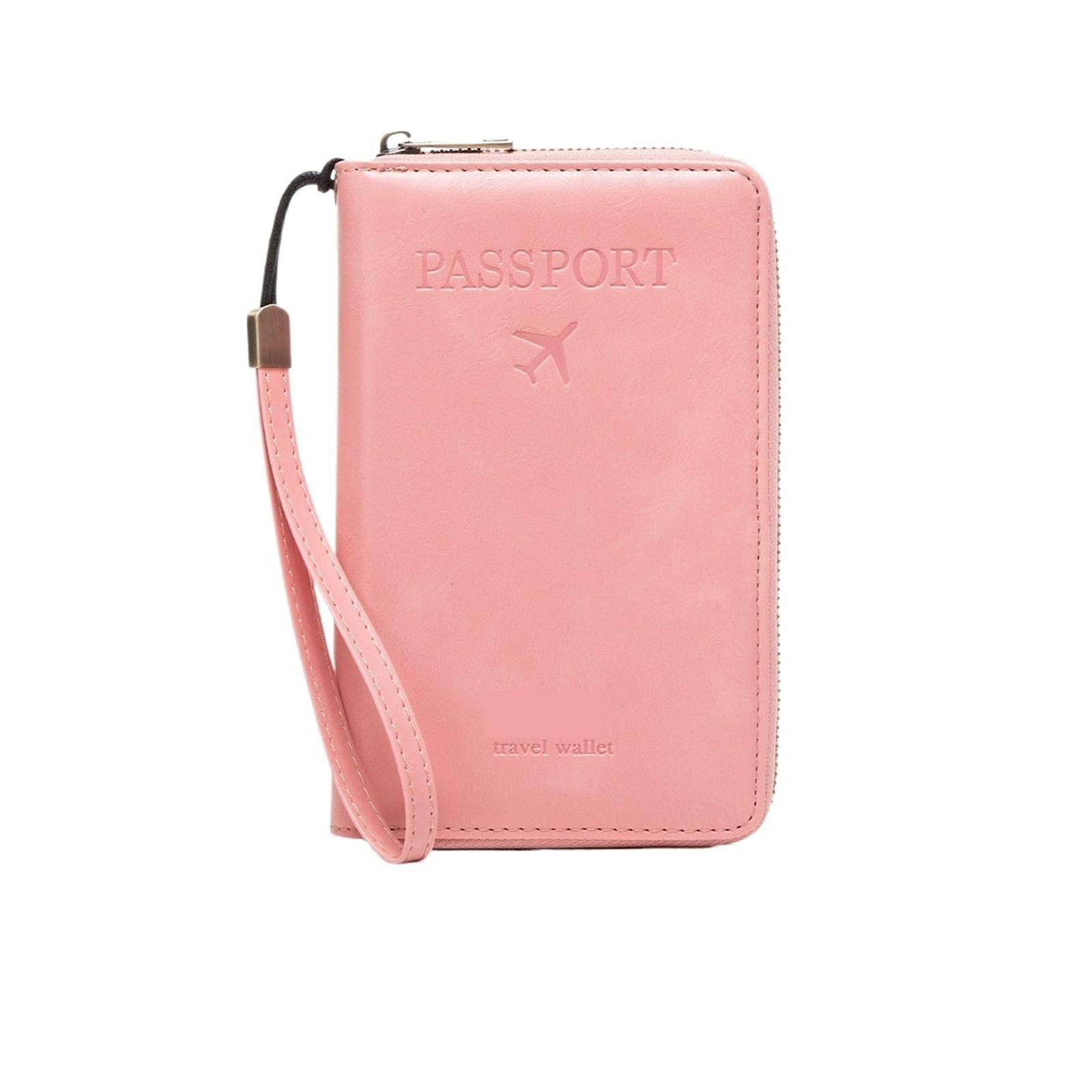 Funda para pasaporte, bolsa de moda minimalista, multifuncional, soporte de piel sintética, accesorios de viaje, HZ729-rosa, One Size, Talla única