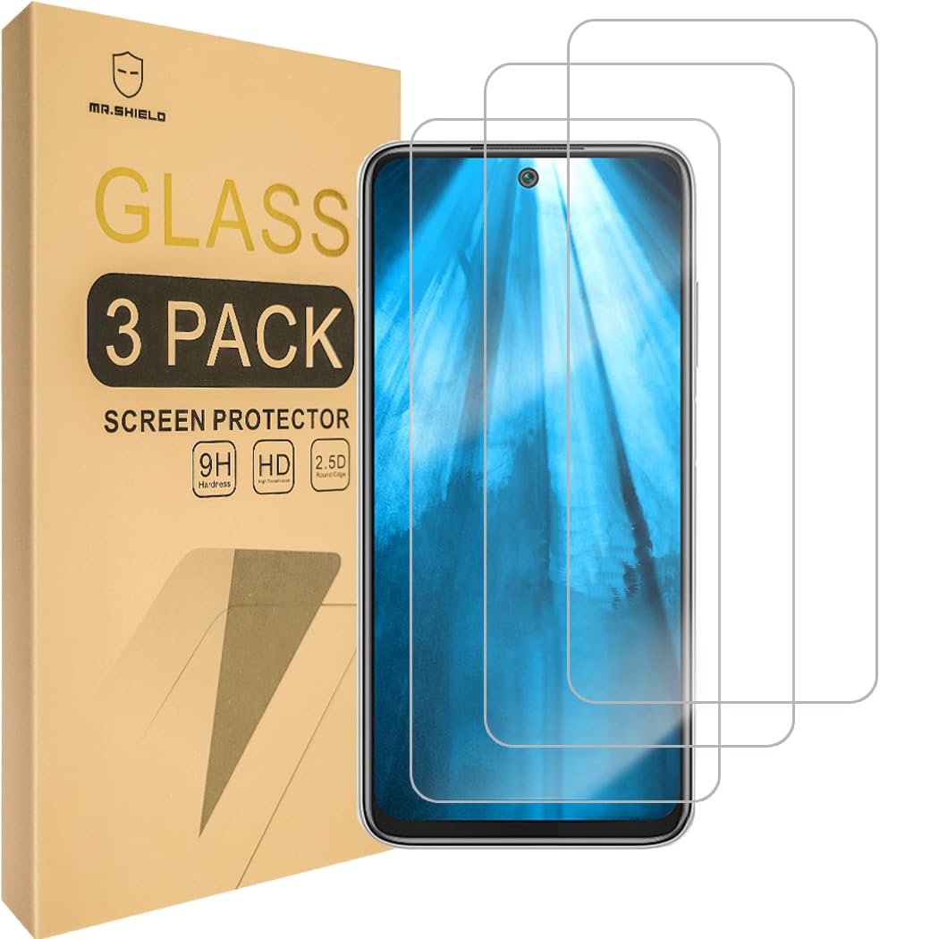 [3-Pack]-Mr.Shield Designed For Xiaomi (Redmi 10 Prime) / Redmi 10 [Tempered Glass] [Japan Glass with 9H Hardness] Screen Protector with Lifetime Replacement