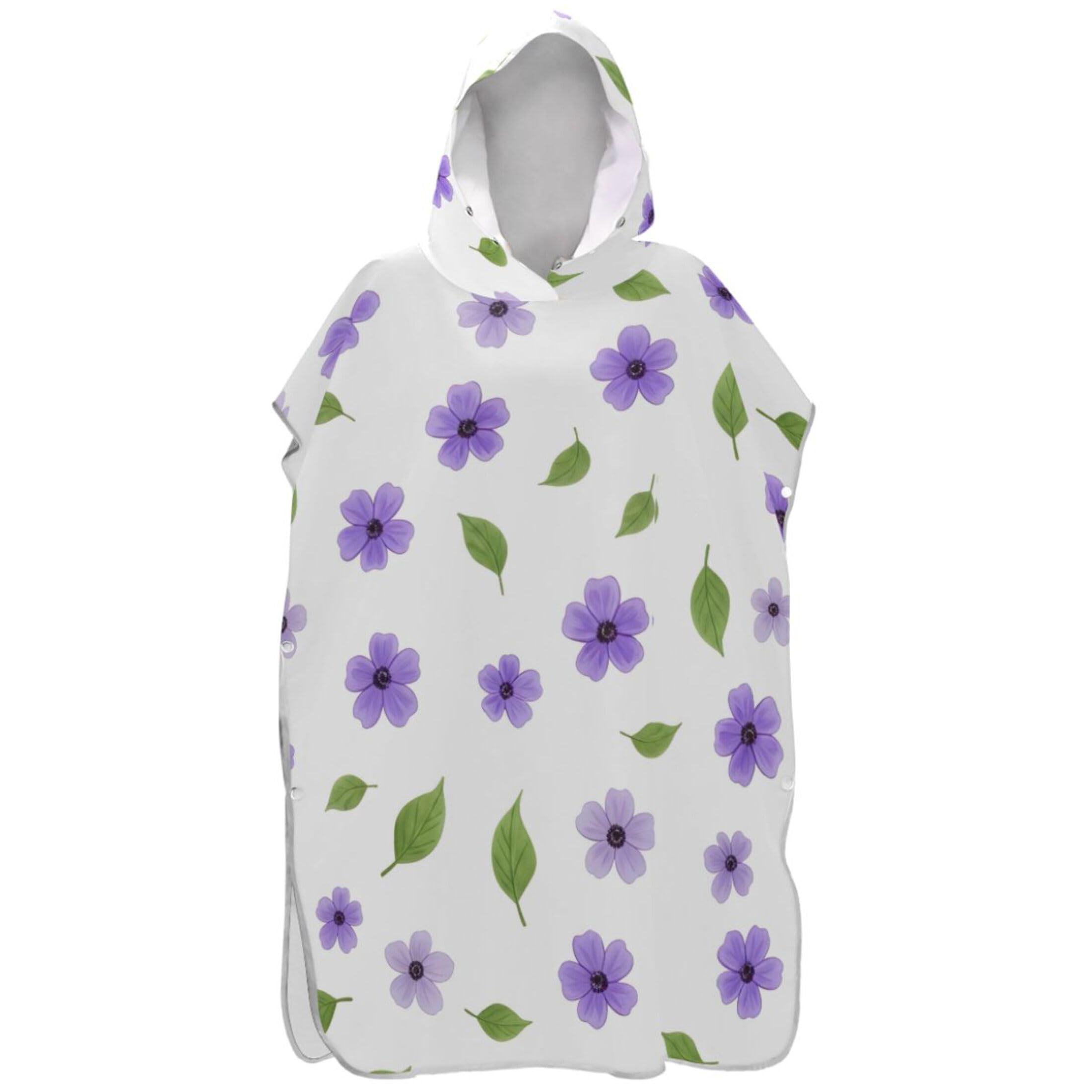 Poncho de surf séchage rapide violet femme serviette à capuche