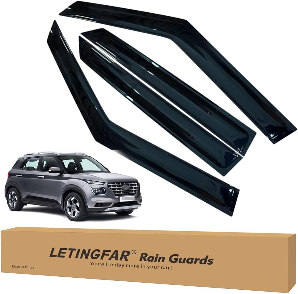 Window Visors Rain Guards for Hyundai Venue 2020 2021 2022 2023 Accessories, Wind Deflectors Vent Shades for Hyundai Venue E104-for-Hyundai-Venue-20/23