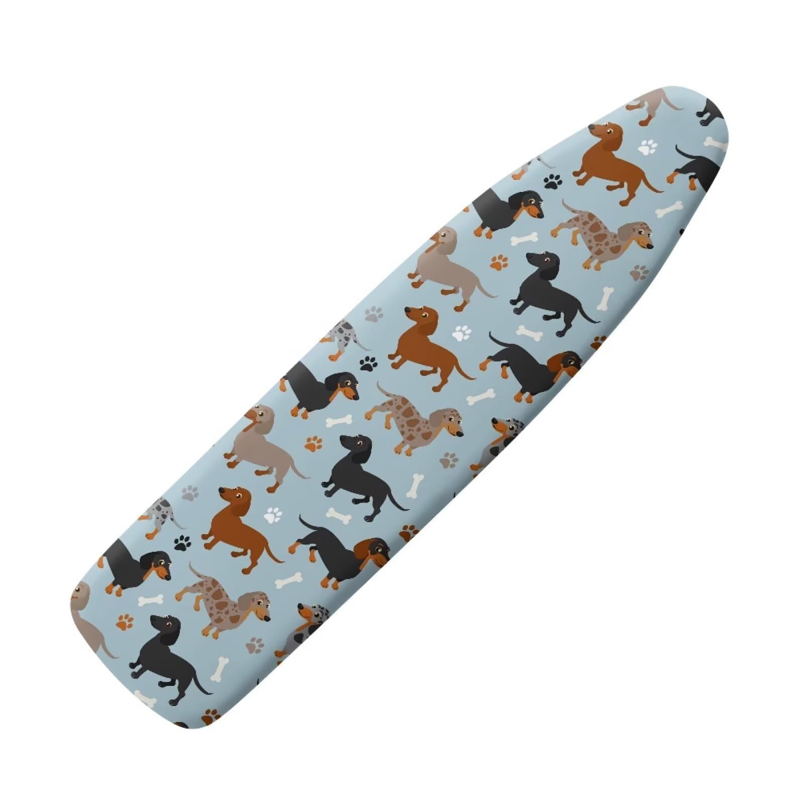 Poceacles Dachshund Dog Print Ironing Board Cover and Pad Thick Cloth Iron Board Cover Soft Stain Resistant Cover for Ironing Board Extra Thick Heavy Duty Pad