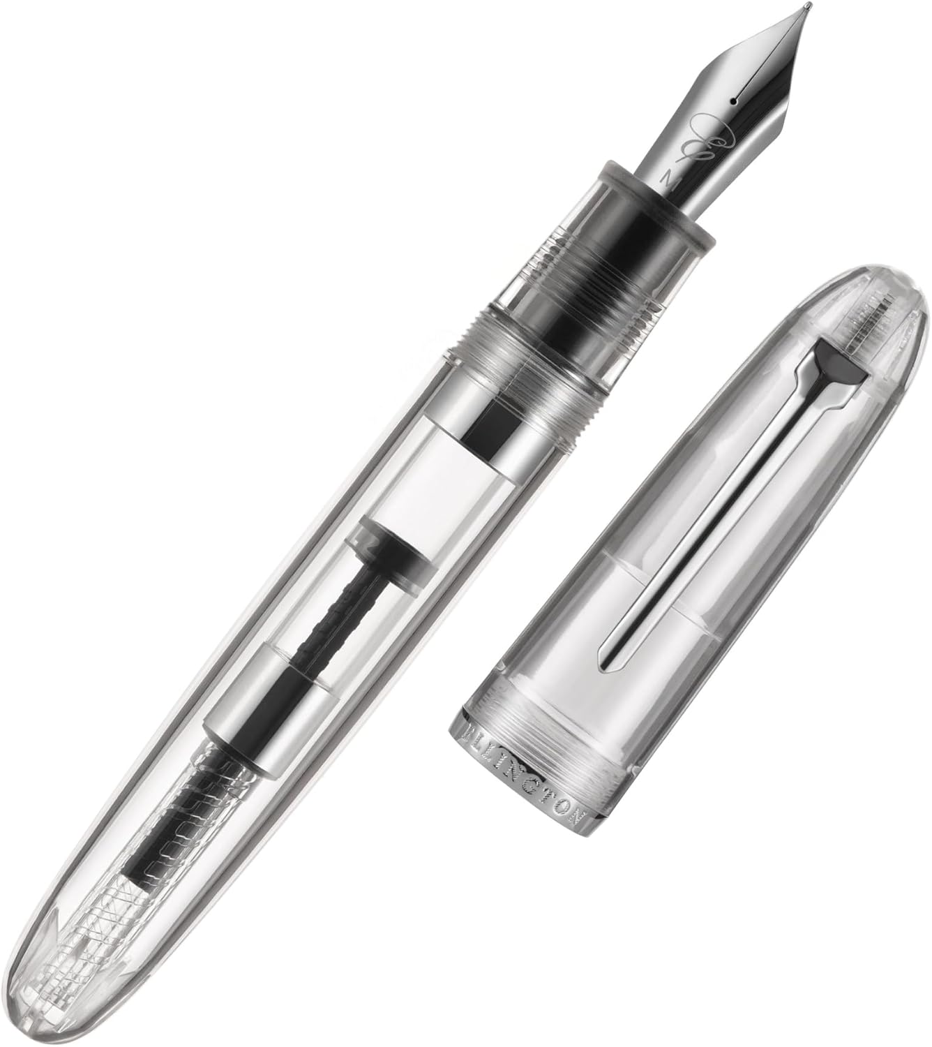 Clarity Transparent Fountain Pen Set – Available in 3 Nib Sizes and 4 Colors, Includes Ink Converter, Elegant Gift Box, – Premium Quality Writing Instrument, 1 Year International Warranty Pure Clarity Medium