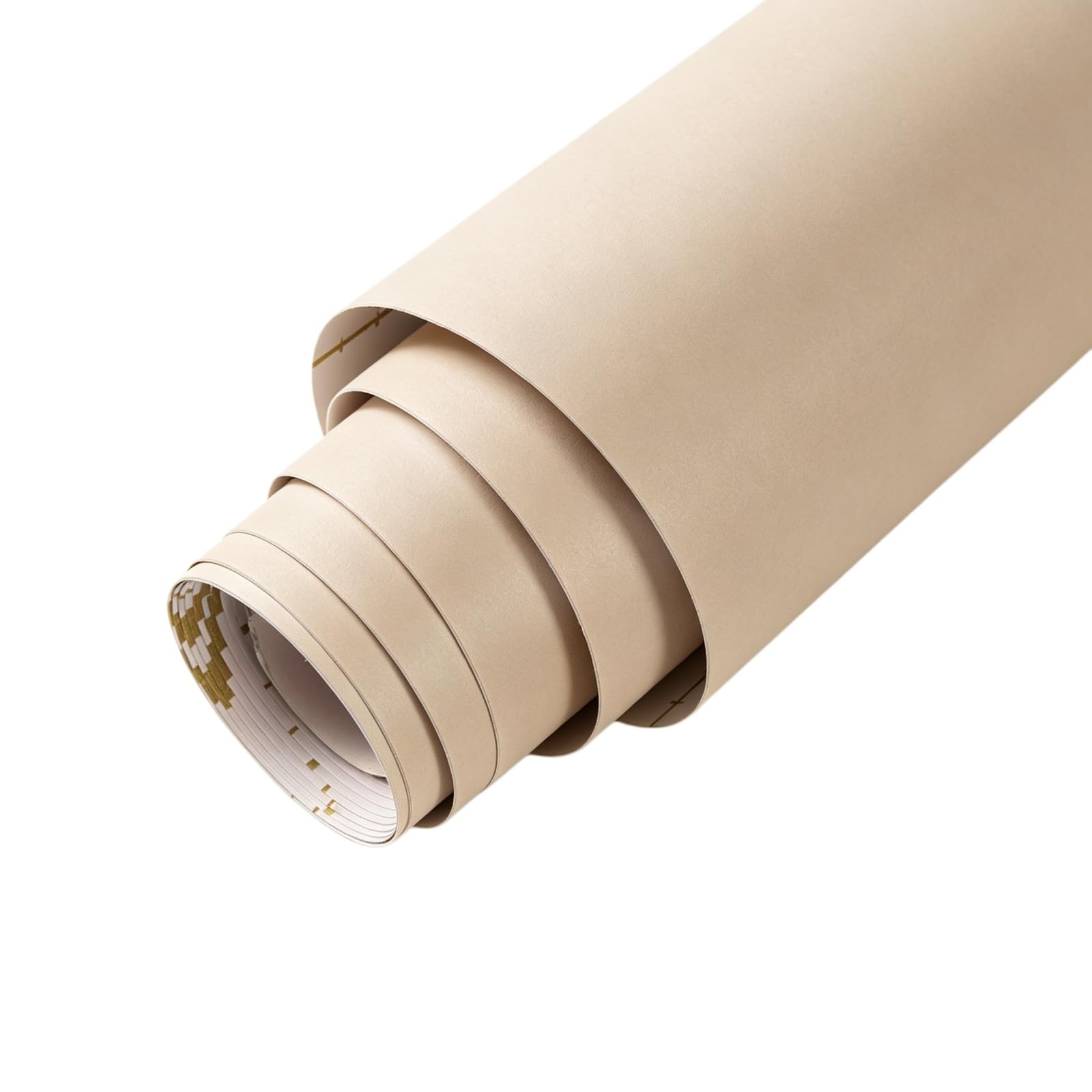 Latte Beige Cabinet Film Self Adhesive Matte Peel Stick Wallpaper 40cm