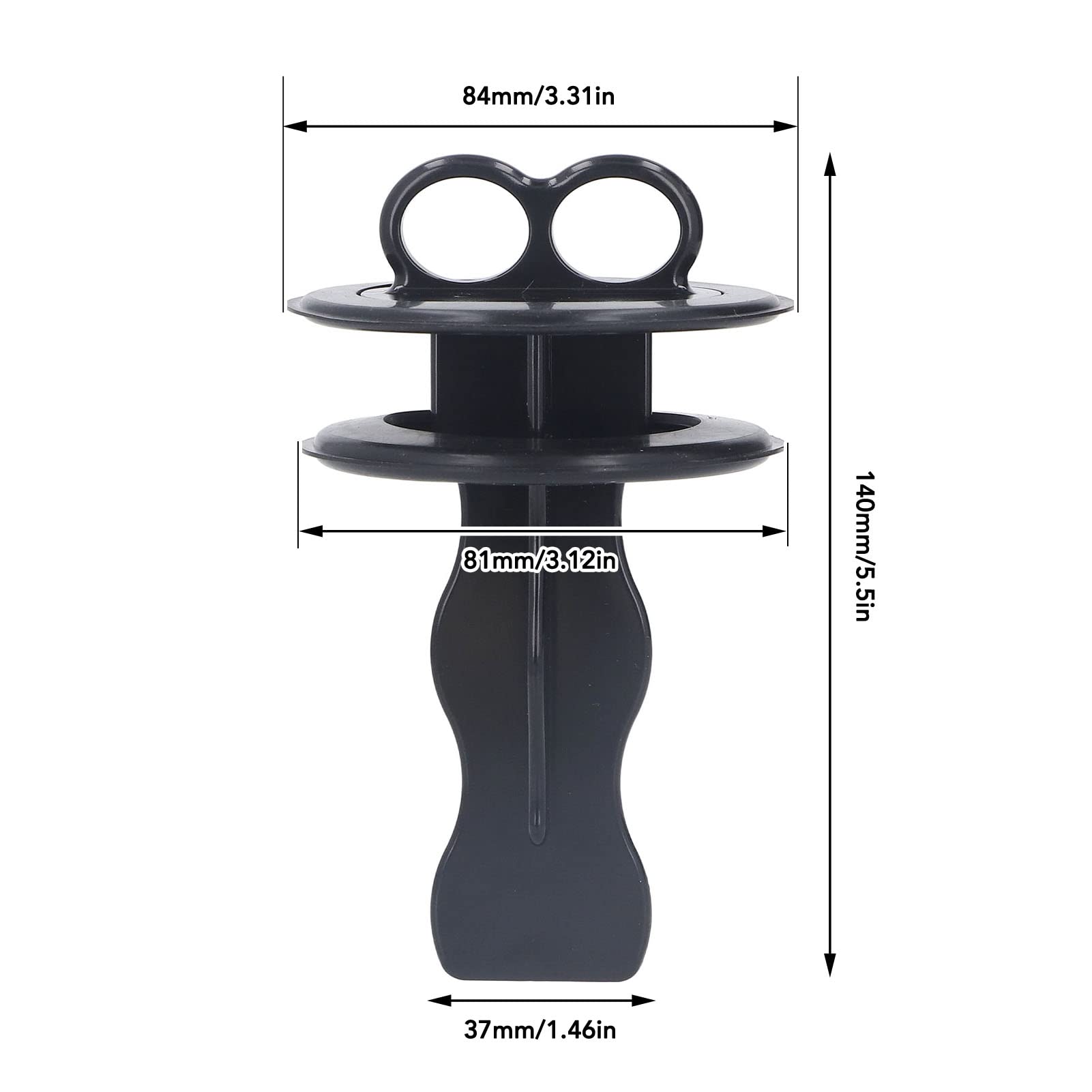 generic Tappo di Ricambio per Tritarifiuti Alimentare Professionale, Design a Doppio Anello in ABS e Gomma vestibilità Universale, Tenuta Superiore, Lavabile in Lavastoviglie, Tappo