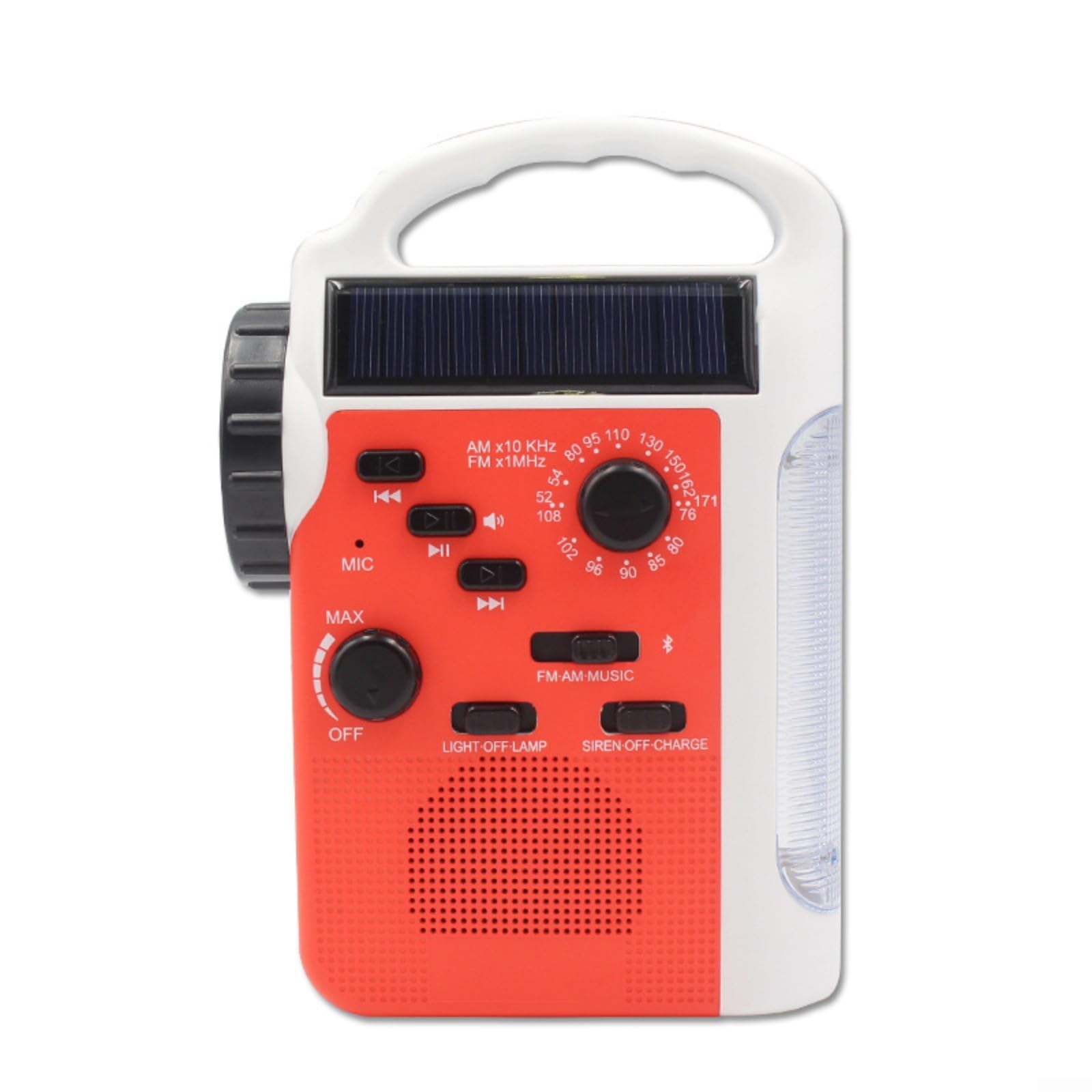 Radio d'urgence Multi-Fonctionnelle Radio et Lampe de Poche Solaires ainsi Manuelles chargeur de téléphone portable(green)
