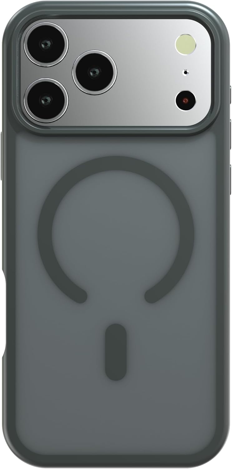 Magnetic Matte Case Compatible with MagSafe for iPhone 17 Pro Max, Semi-Transparent Frosted Cover with Shockproof Protection and Anti-Fingerprint Finish (Gray)