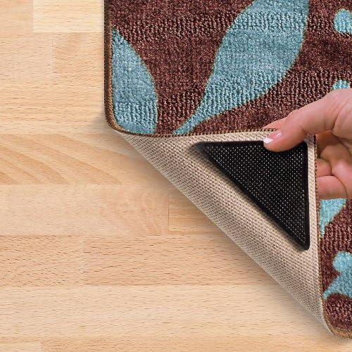 RUGGIESSET OF 8 ADHESIVE REUSABLE RUG GRIPPERS NON SLIP GRIPS MAT ANTI FLOOR FAST DELIVERY ! ! ! ! !