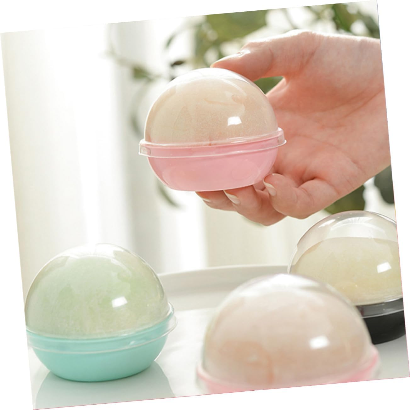 KICHOUSE 50pcs Dessert Wrapping Box Small Dome Moon Cake Egg Yolk Cake Packaging Multipurpose Baking Boxes