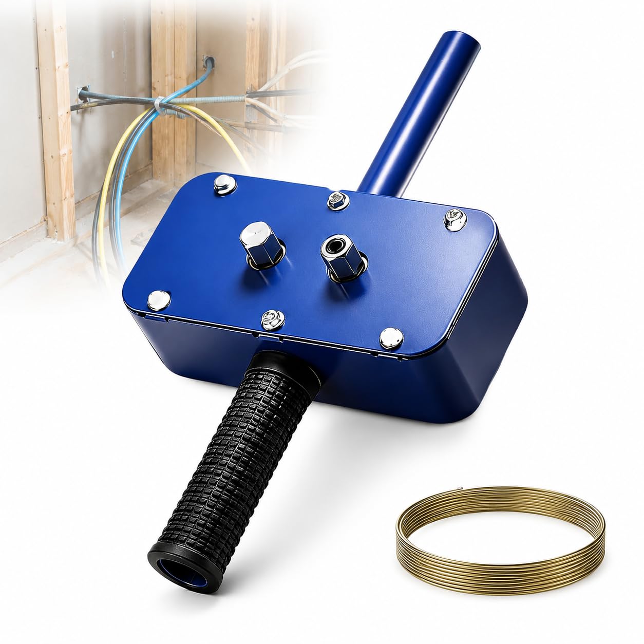 Extractor de cables para conductos de PVC con adaptador de taladro automático