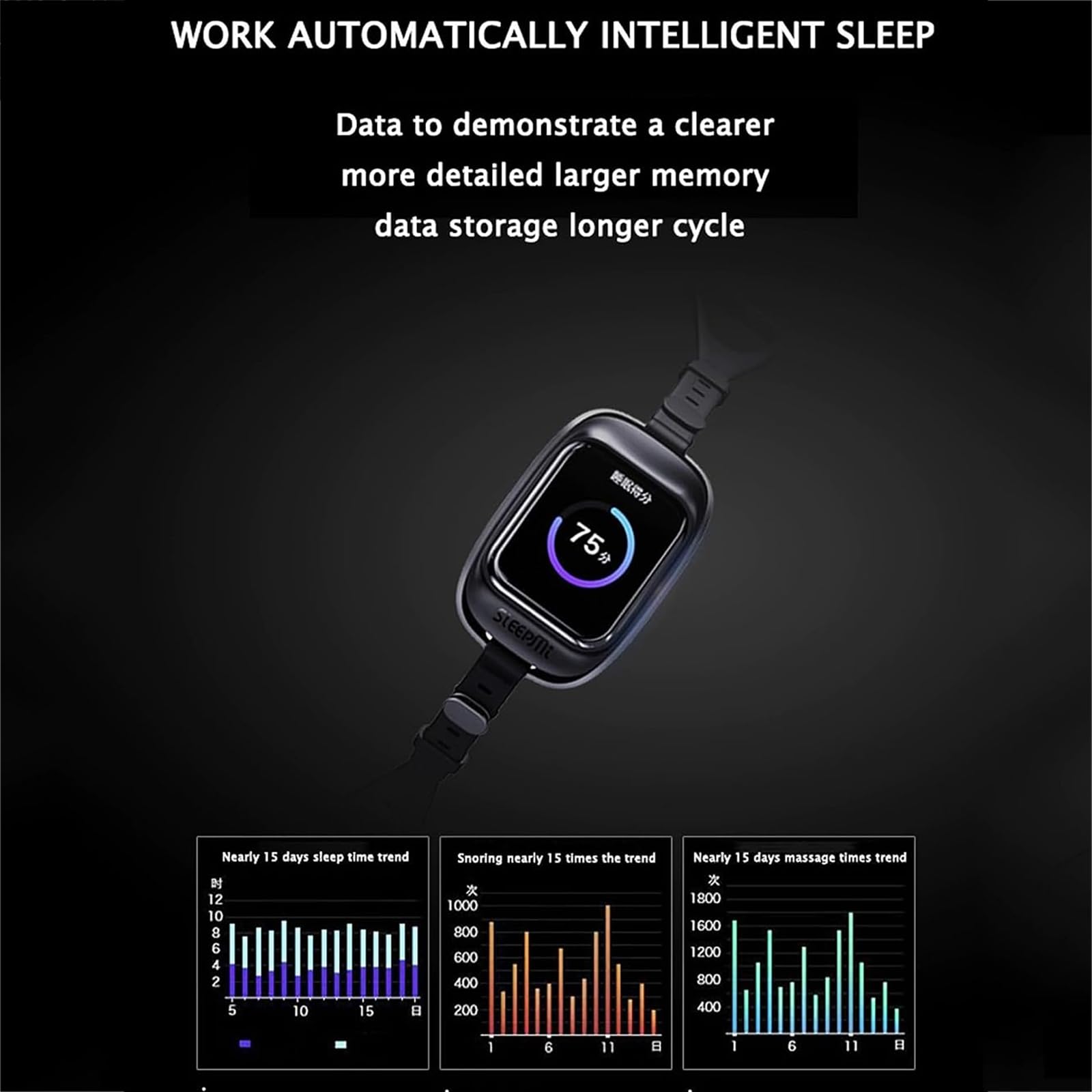 Dispositif Anti-ronflement Intelligent, Aides Au Sommeil Anti-ronflement Automatique Portable Avec Fonction De Suivi Des Données De Ronflement Du Sommeil, 8 Modes Réglables, Pour Améliorer Le Sommeil