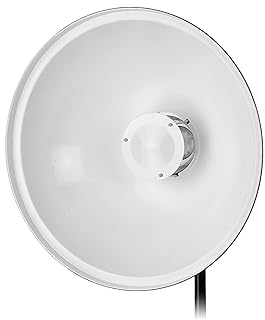 قرص إضاءة معدني بالكامل من فوتوديوكس برو مقاس 55 سم مع حشوة نورمان - جزء داخلي أبيض وناعم