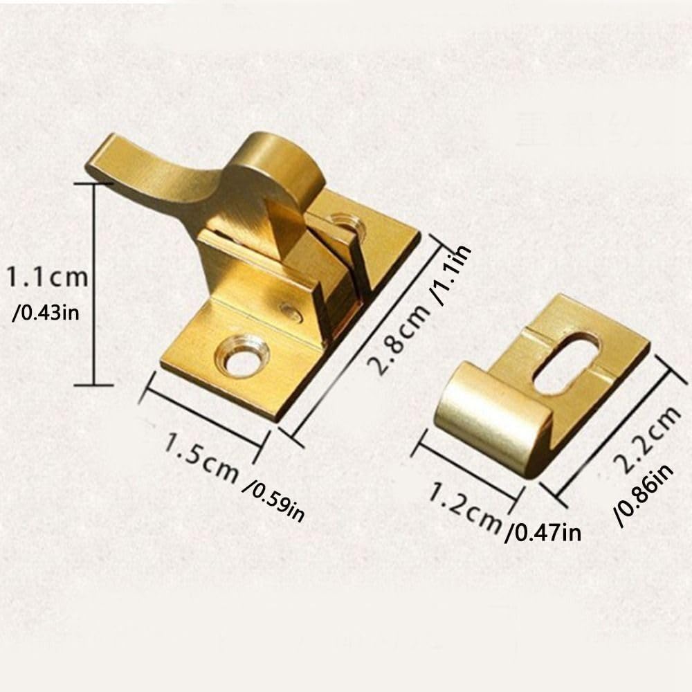 Door Elbow Buckle Window Hooks Automatic Bird Latch Lock Retro Brass Door Window Catch