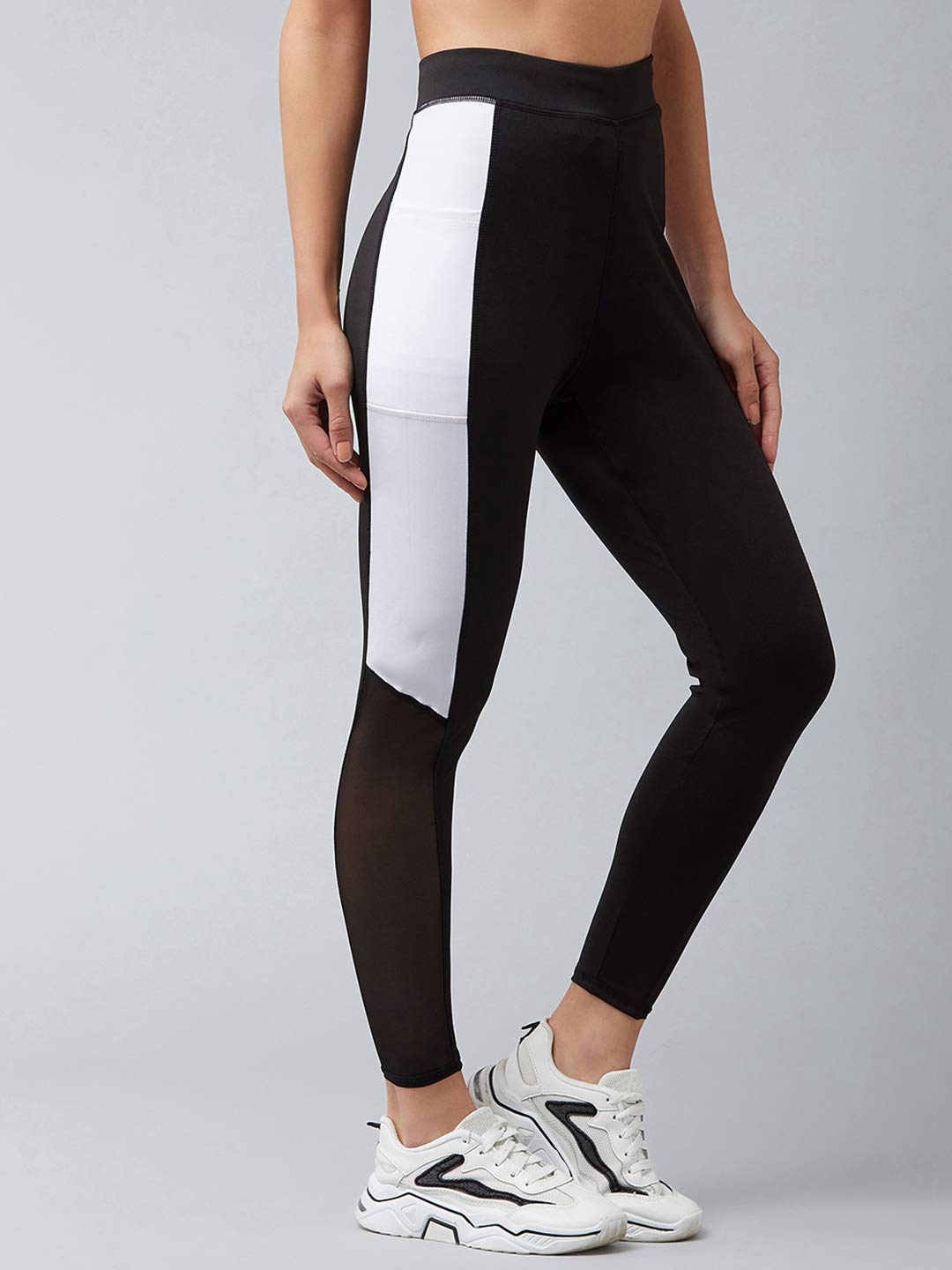 BLINKIN Pantalones de yoga elásticos para mujer y pantalones de gimnasio para mujer, con inserto de malla y bolsillos laterales (1869)