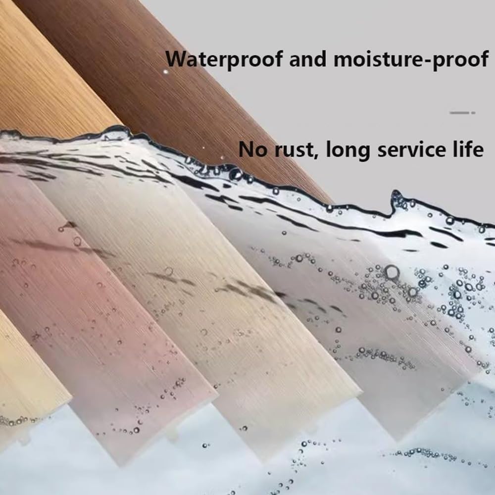 Samoprzylepna listwa redukcyjna krawędzi T-Molding do podłóg laminowanych, winylowych, drewnianych i płytek, regulowane wykończenie wykładziny podłogowej z PCW, szare rozwiązanie przejściowe dla
