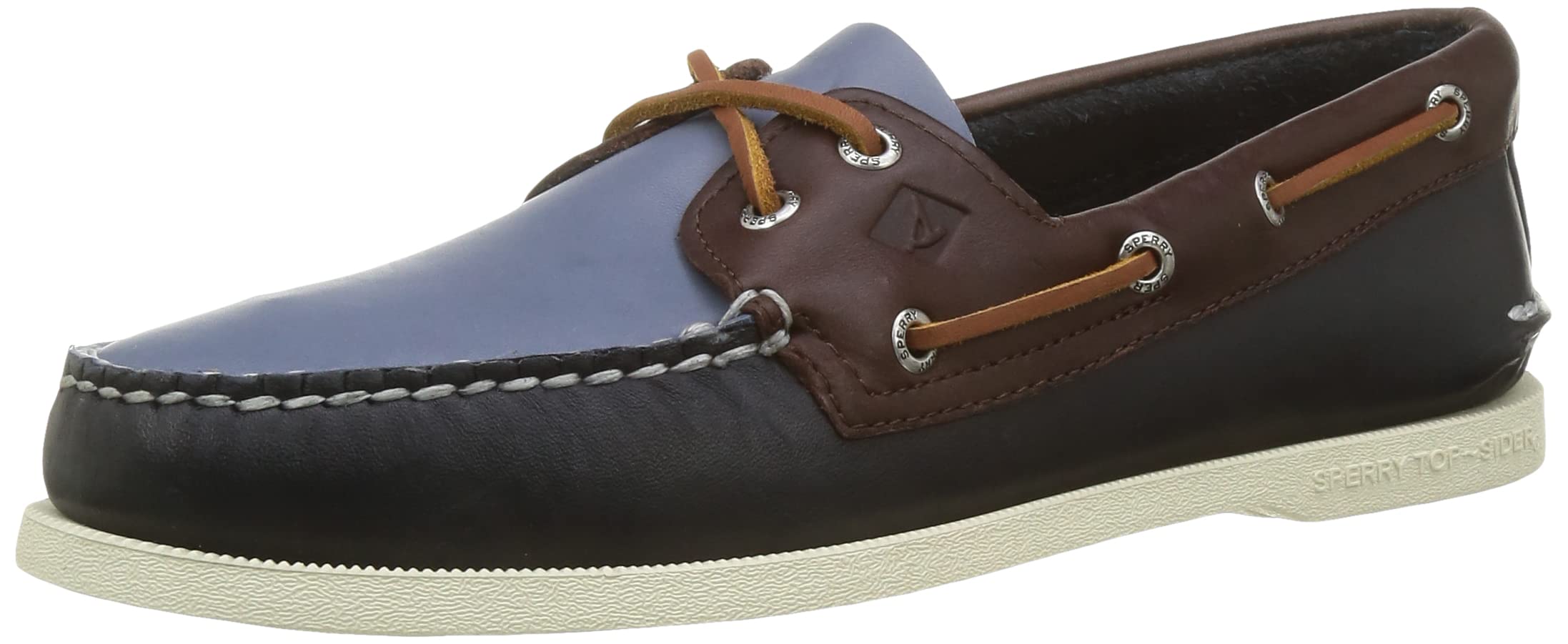 Sperry Men's Authentic Original 2-Eye Boat Shoe, Navy Multi, 8